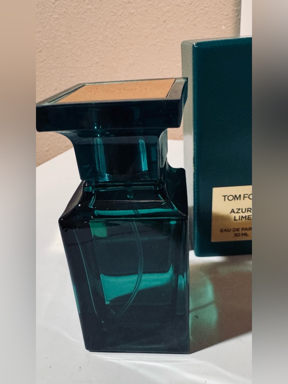 Tom Ford Azure Lime Teal & Gold Perfume Box - Picture 3 of 8